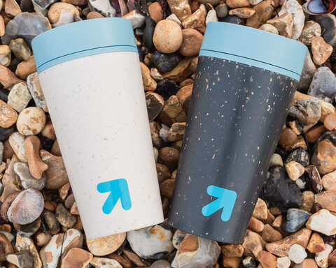 Circular Cup 12oz Black & Faraway Blue - Mugs & Cups - Eco-Friendly Corporate Gifts Dubai