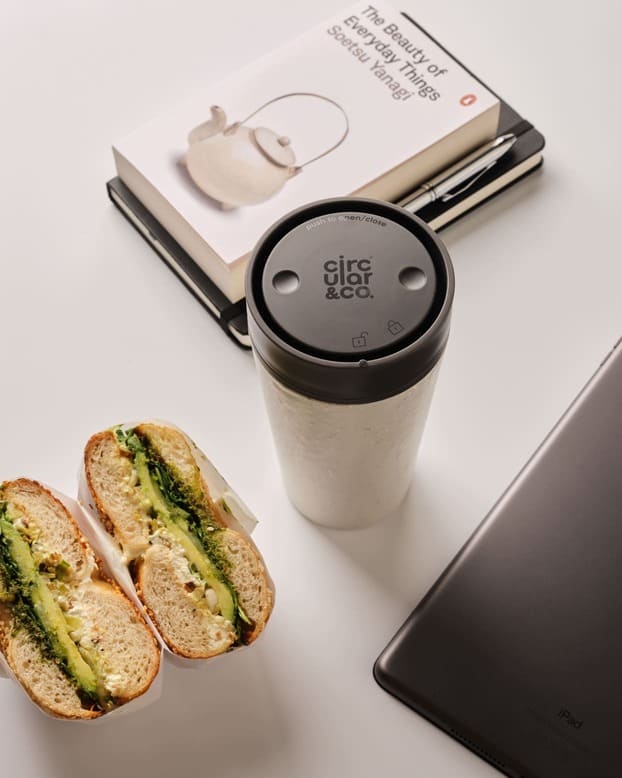 Circular Cup 12oz Chalk & Storm Grey - Mugs & Cups - Eco-Friendly Corporate Gifts Dubai