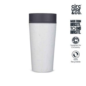 Circular Cup 12oz Chalk & Storm Grey - Mugs & Cups - Eco-Friendly Corporate Gifts Dubai