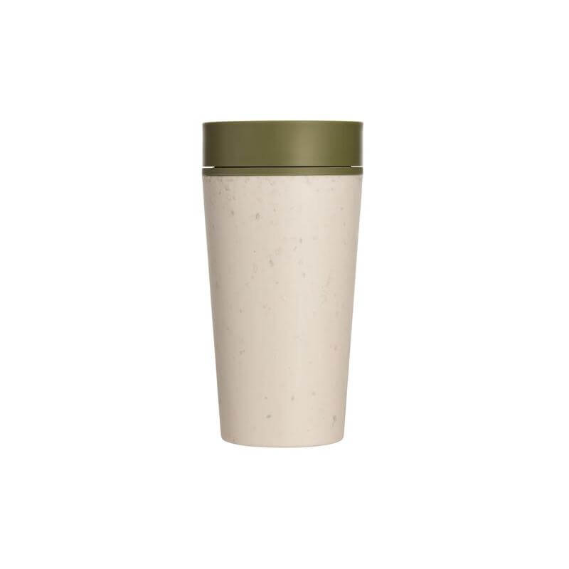 Circular Cup 12oz Cream & Honest Green - Mugs & Cups - Eco-Friendly Corporate Gifts Dubai