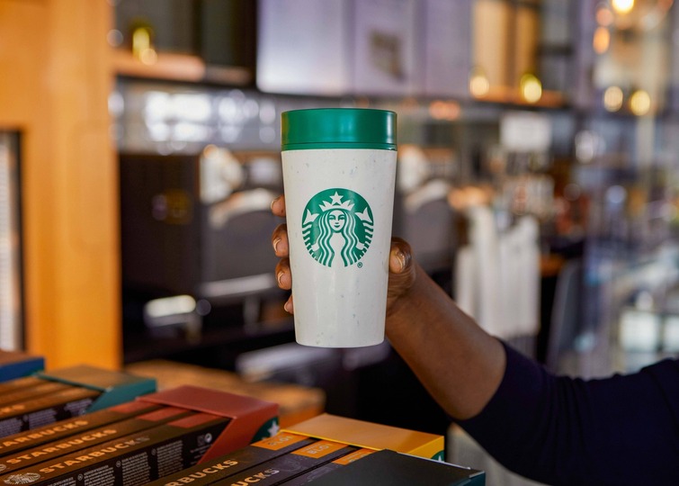 Circular Cup 12oz Cream & Honest Green - Mugs & Cups - Eco-Friendly Corporate Gifts Dubai
