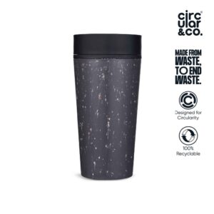 Circular Cup 12oz Grey & Ink - Mugs & Cups - Eco-Friendly Corporate Gifts Dubai