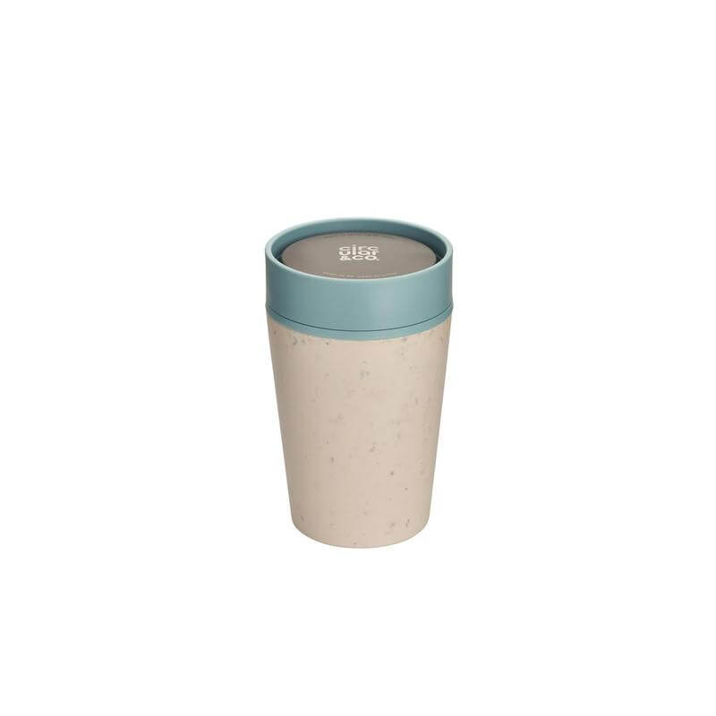 Circular Cup 8oz Cream & Faraway Blue - Mugs & Cups - Eco-Friendly Corporate Gifts Dubai