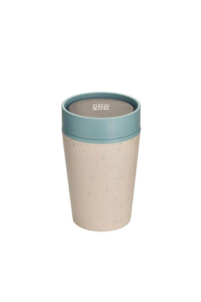 Circular Cup 8oz Cream & Faraway Blue - Mugs & Cups - Eco-Friendly Corporate Gifts Dubai