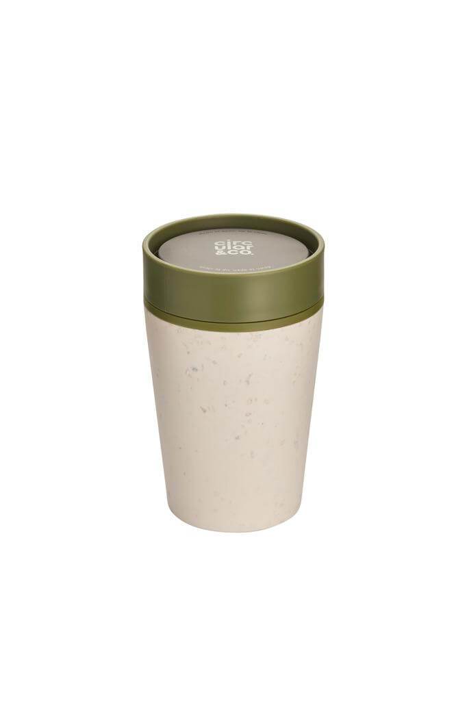 Circular Cup 8oz Cream & Honest Green - Mugs & Cups - Eco-Friendly Corporate Gifts Dubai