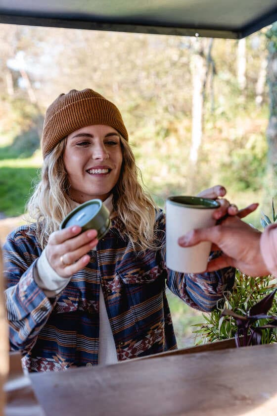 Circular Cup 8oz Cream & Honest Green - Mugs & Cups - Eco-Friendly Corporate Gifts Dubai
