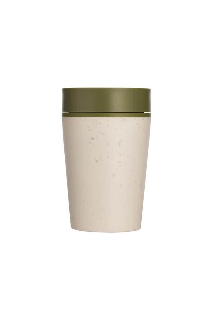 Circular Cup 8oz Cream & Honest Green - Mugs & Cups - Eco-Friendly Corporate Gifts Dubai