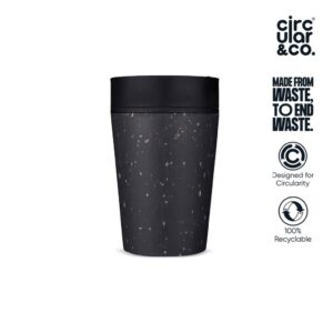 Circular Cup 8oz Grey & Ink - Mugs & Cups - Eco-Friendly Corporate Gifts Dubai