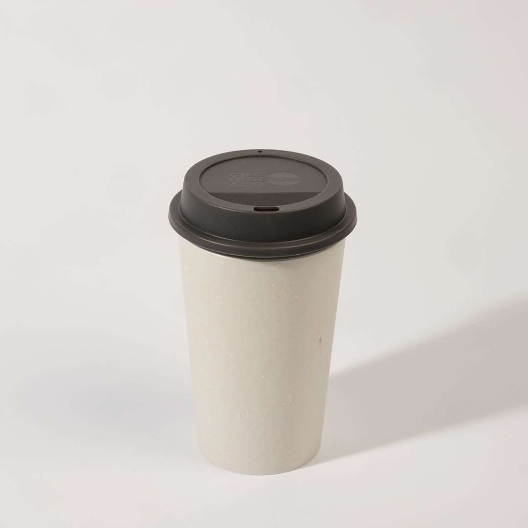 Circular NOW Cup 12oz Cream & Cosmic Black - Mugs & Cups - Eco-Friendly Corporate Gifts Dubai