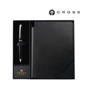 Cross ATX® Basalt Black Ballpoint Pen with Classic Black Journal Gift Set - Gift Sets - Eco-Friendly Corporate Gifts Dubai