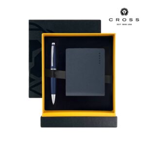 Cross Calais™ Ballpoint Pen with Leather Wallet – Blue - Gift Sets - Eco-Friendly Corporate Gifts Dubai
