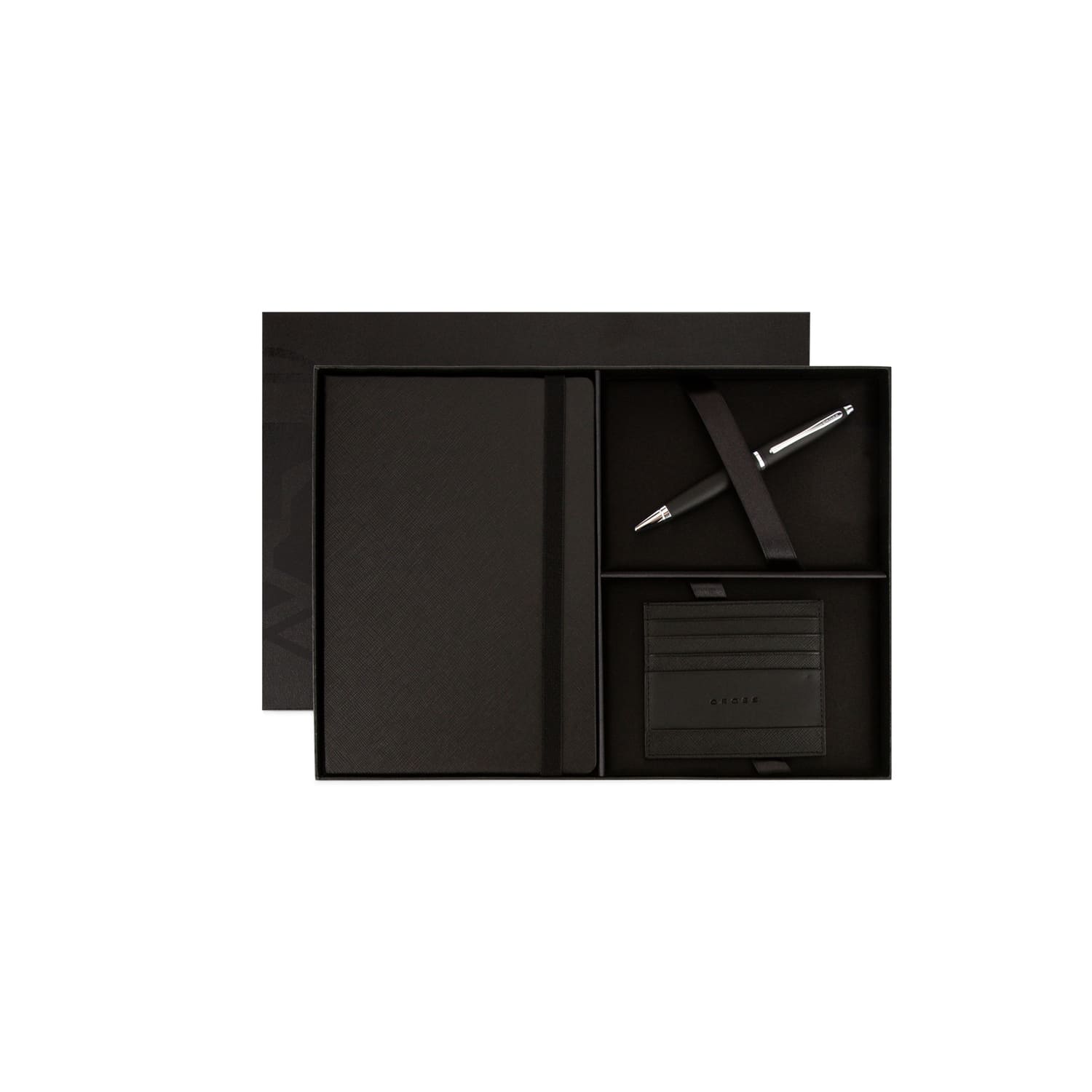 Cross Calais™ Ballpoint Pen with Notebook and Cardholder Gift Set - Black - Gift Sets - Eco-Friendly Corporate Gifts Dubai