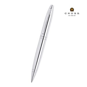 Cross Calais™ Polished Chrome with Polished Chrome Appointments Ballpoint Pen (Blue Ink) - Promotional Eco-friendly pens - Eco-Friendly Corporate Gifts Dubai