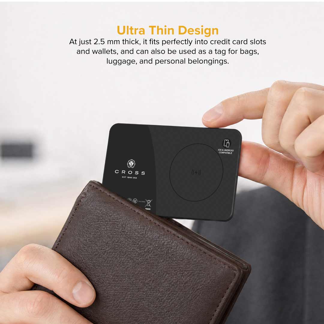 CROSS® Dual Find My Card Tag - Black - Mobile & Phone Accessories & Travel Accessories - Eco-Friendly Corporate Gifts Dubai