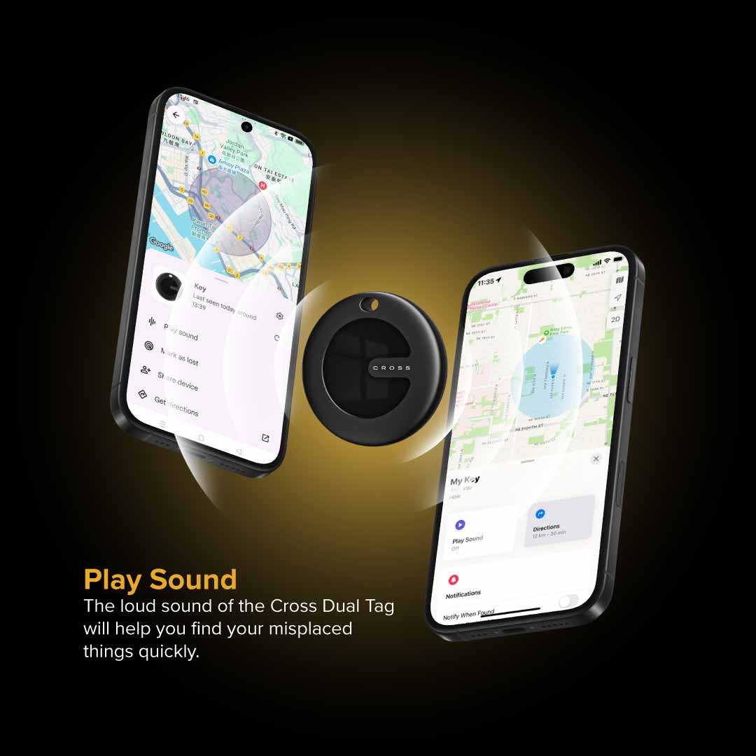 CROSS® Dual Find My Tag - Black - Mobile & Phone Accessories & Travel Accessories - Eco-Friendly Corporate Gifts Dubai