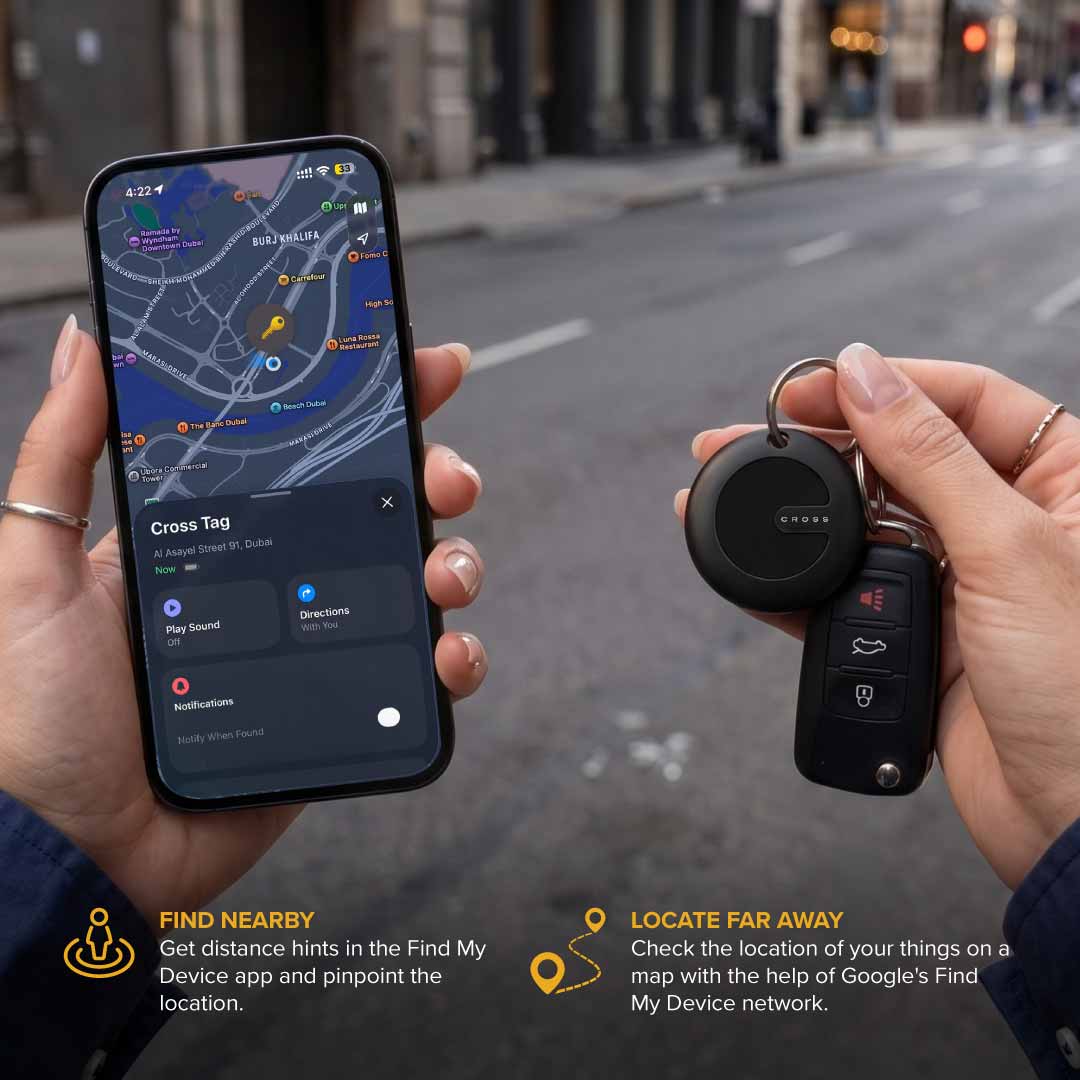 CROSS® Dual Find My Tag - Black - Mobile & Phone Accessories & Travel Accessories - Eco-Friendly Corporate Gifts Dubai