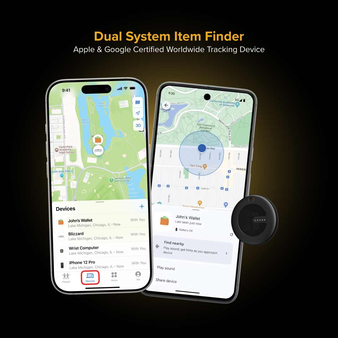 CROSS® Dual Find My Tag - Black - Mobile & Phone Accessories & Travel Accessories - Eco-Friendly Corporate Gifts Dubai