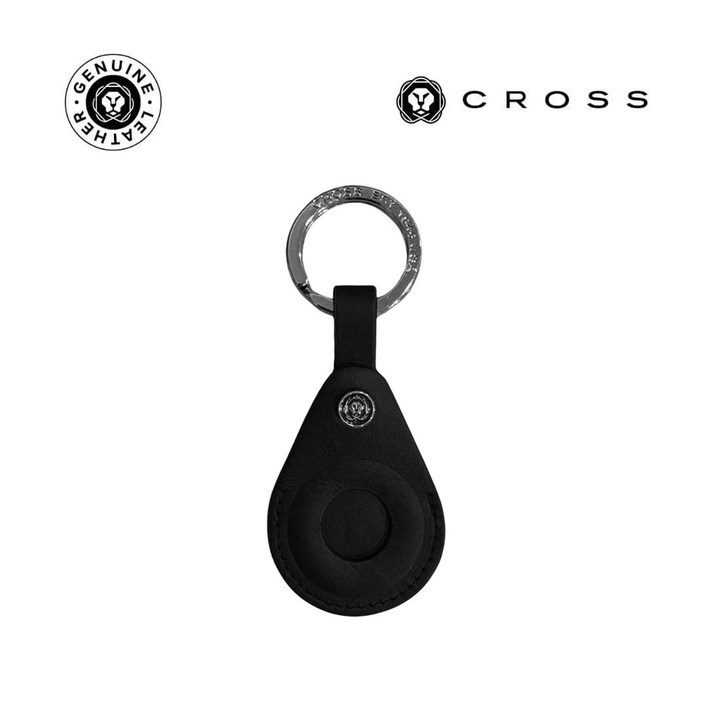 CROSS Leather Airtag Key Ring - Black - Key Holders - Eco-Friendly Corporate Gifts Dubai