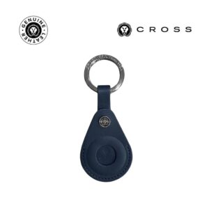 CROSS Leather Airtag Key Ring - Blue - Key Holders - Eco-Friendly Corporate Gifts Dubai