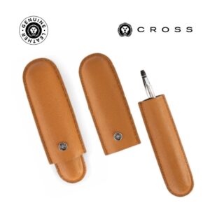 CROSS Leather Single Pen Case - Mocha - Stationery & Desk Items - Eco-Friendly Corporate Gifts Dubai