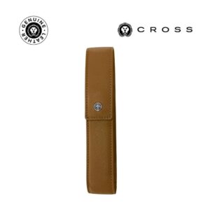 CROSS Leather Single Pen Case with Flap - Mocha - Stationery & Desk Items - Eco-Friendly Corporate Gifts Dubai