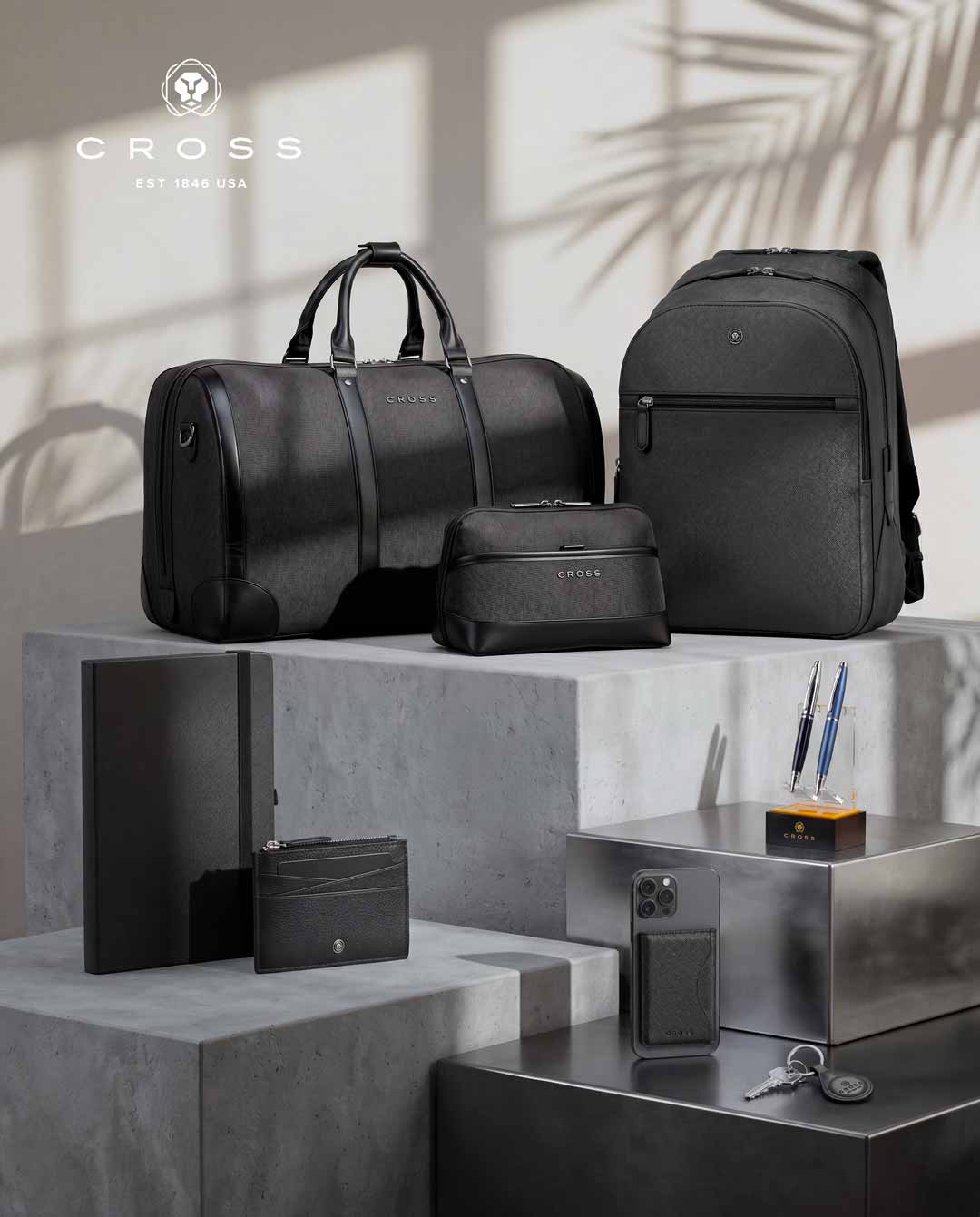 Cross Luxury Leather Backpack - Black - Backpacks - Eco-Friendly Corporate Gifts Dubai