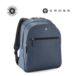 Cross Luxury Leather Backpack - Navy Blue - Backpacks - Eco-Friendly Corporate Gifts Dubai