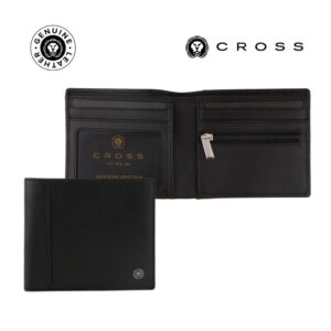 CROSS Pebble Leather 6CC Classic Fold Wallet with 6CC Cardholder - Black - Card Holders & Wallets - Eco-Friendly Corporate Gifts Dubai