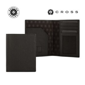 CROSS Saffiano Leather 4CC Passport Cover - Black - Card Holders & Wallets - Eco-Friendly Corporate Gifts Dubai