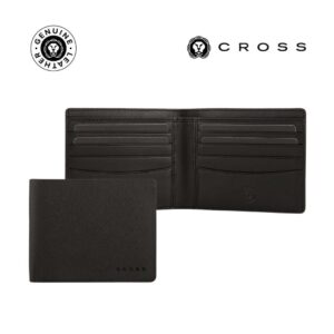 CROSS Saffiano Leather 8CC Slim Bifold Wallet - Black - Card Holders & Wallets - Eco-Friendly Corporate Gifts Dubai