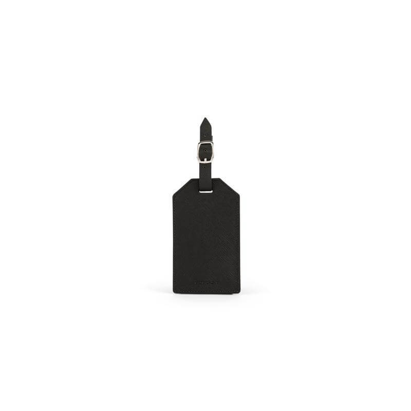 CROSS Saffiano Leather Luggage Label - Black - Travel Accessories - Eco-Friendly Corporate Gifts Dubai