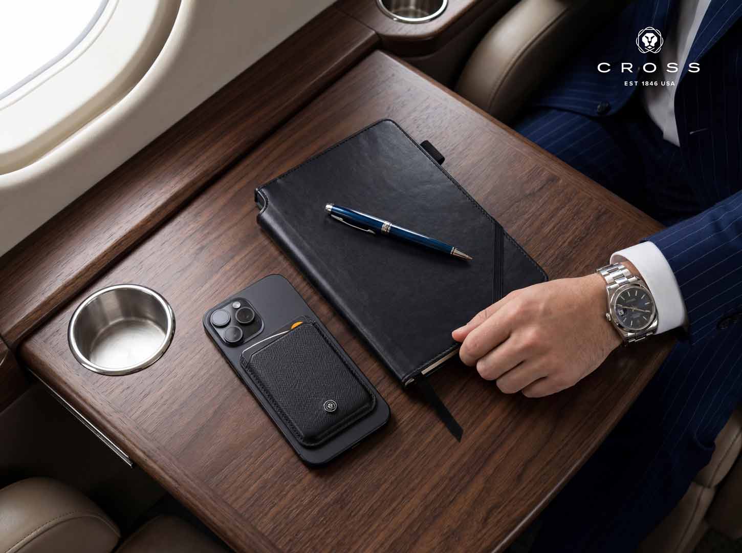 CROSS Saffiano Leather Magnetic Cardholder - Black - Card Holders & Wallets - Eco-Friendly Corporate Gifts Dubai