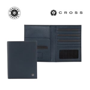 CROSS Soft Grain Leather 9CC Passport Travel Wallet - Navy Blue - Card Holders & Wallets - Eco-Friendly Corporate Gifts Dubai