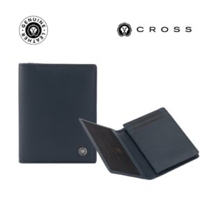 CROSS Soft Grain Leather Business Card Case - Navy Blue - Card Holders & Wallets - Eco-Friendly Corporate Gifts Dubai