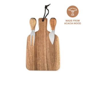 CUCINA - eco-neutral® Wooden Serving Board with 2 Knives - Eat & Drink - Eco-Friendly Corporate Gifts Dubai