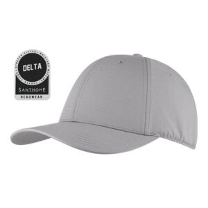 DELTA - Santhome® DryNCool® Performance Stretch-Fitted Cap - Grey - Caps - Eco-Friendly Corporate Gifts Dubai