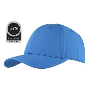DELTA - Santhome® DryNCool® Performance Stretch-Fitted Cap - Marine Blue - Caps - Eco-Friendly Corporate Gifts Dubai