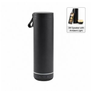 DEXOS - Giftology Double Wall Vacuum Bottle with 3W Speaker - 500 ml - Black - Audio & Headphones & Flasks & Bottles - Eco-Friendly Corporate Gifts Dubai