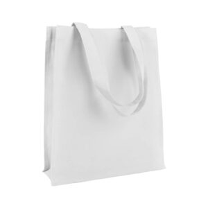 Eco Friendly Cotton Shopping Bag With Gusset - White - Shopping & Tote Bags - Eco-Friendly Corporate Gifts Dubai