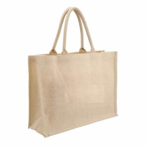 Eco-neutral Jute Shopping Bag - Horizontal - White - Shopping & Tote Bags - Eco-Friendly Corporate Gifts Dubai