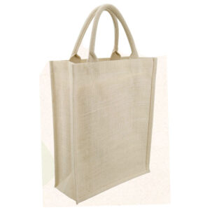 Eco-neutral Jute Shopping Bag - Vertical - White - Shopping & Tote Bags - Eco-Friendly Corporate Gifts Dubai