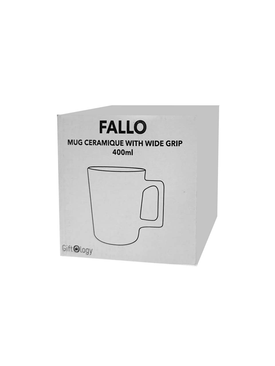 FALLO - Giftology Ceramic Cup with Wide Grip 400 ml - Black - Mugs & Cups - Eco-Friendly Corporate Gifts Dubai