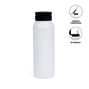 FERRO - Giftology Magnetic Phone Holder Water Bottle 760ml - White - Flasks & Bottles & Mugs & Cups - Eco-Friendly Corporate Gifts Dubai