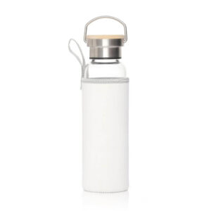 FLOHA - Hans Larsen Borosilicate Glass Bottle with Neo Sleeve - White - Flasks & Bottles - Eco-Friendly Corporate Gifts Dubai