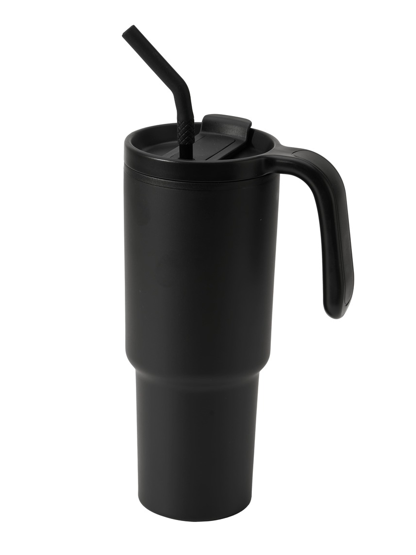 FORZA 360 - Hans Larsen Recycled Stainless Steel/PP Tumbler with 360 Branding - Black - Mugs & Cups - Eco-Friendly Corporate Gifts Dubai
