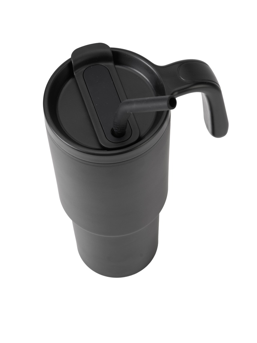 FORZA 360 - Hans Larsen Recycled Stainless Steel/PP Tumbler with 360 Branding - Black - Mugs & Cups - Eco-Friendly Corporate Gifts Dubai