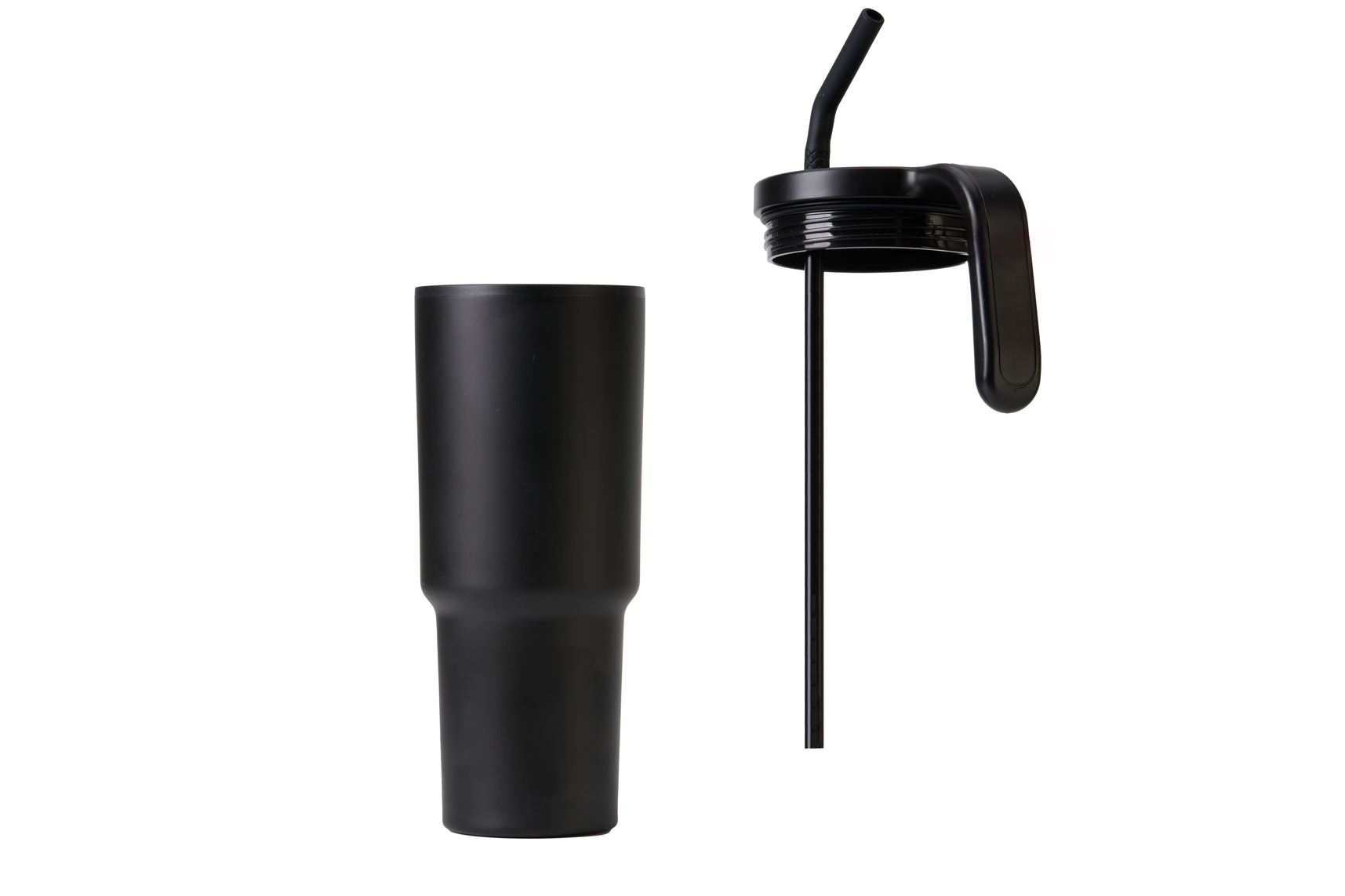 FORZA 360 - Hans Larsen Recycled Stainless Steel/PP Tumbler with 360 Branding - Black - Mugs & Cups - Eco-Friendly Corporate Gifts Dubai