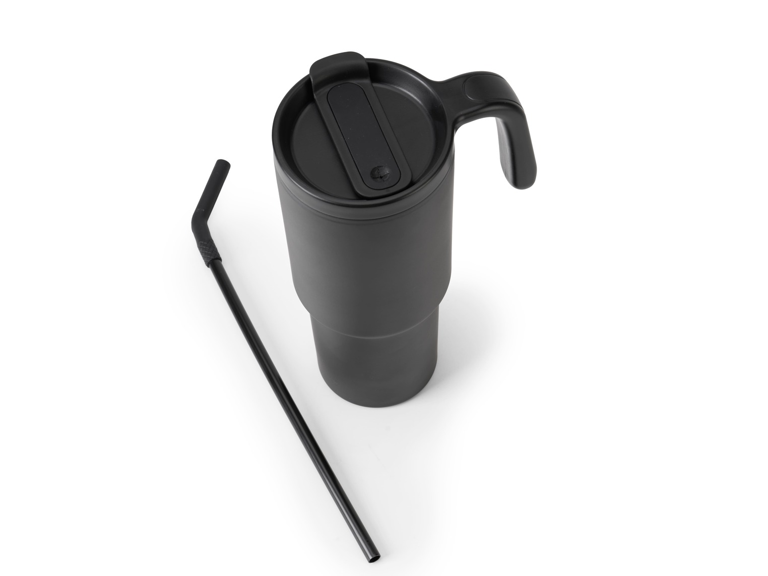FORZA 360 - Hans Larsen Recycled Stainless Steel/PP Tumbler with 360 Branding - Black - Mugs & Cups - Eco-Friendly Corporate Gifts Dubai