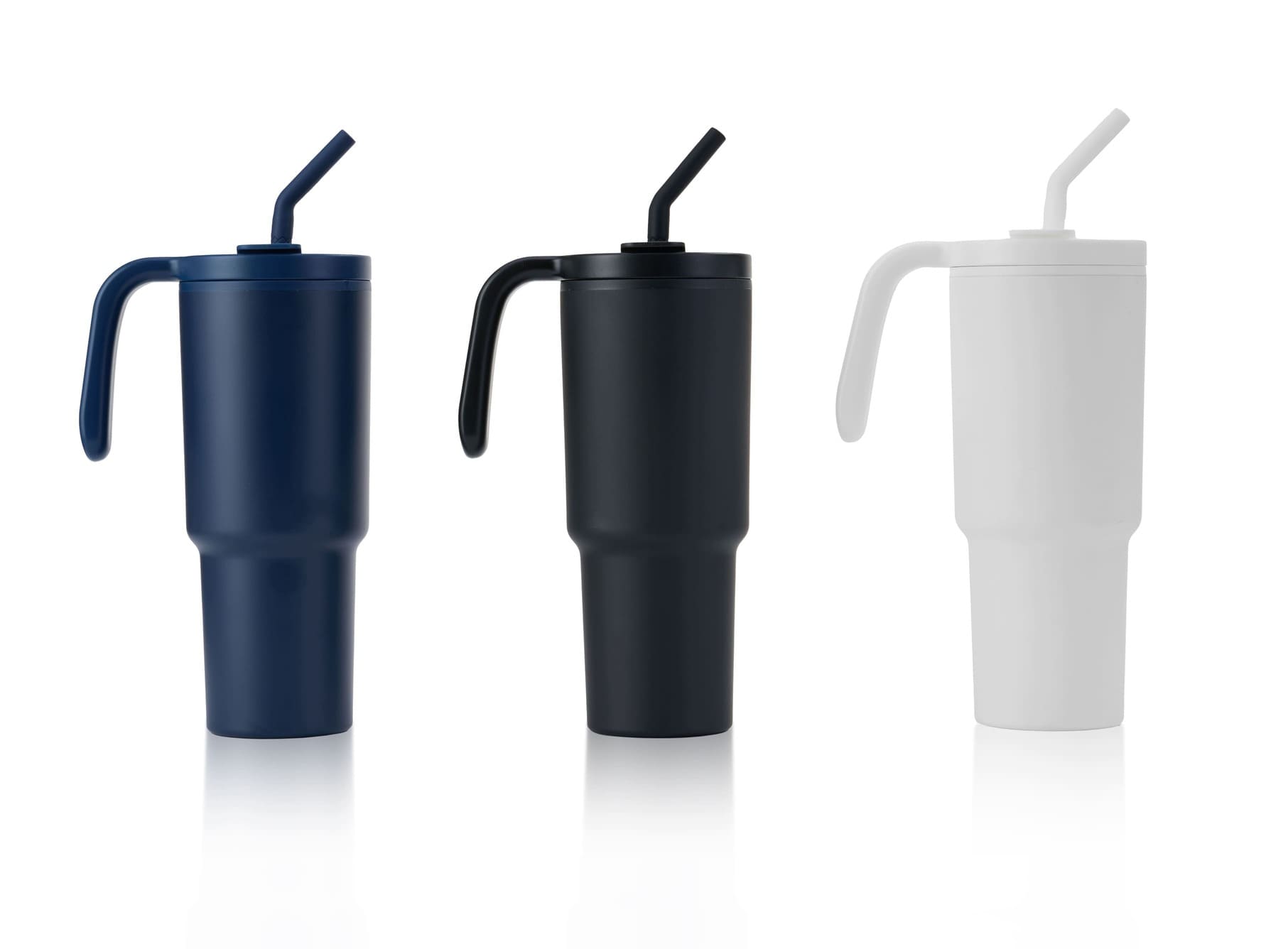 FORZA 360 - Hans Larsen Recycled Stainless Steel/PP Tumbler with 360 Branding - Navy Blue - Mugs & Cups - Eco-Friendly Corporate Gifts Dubai