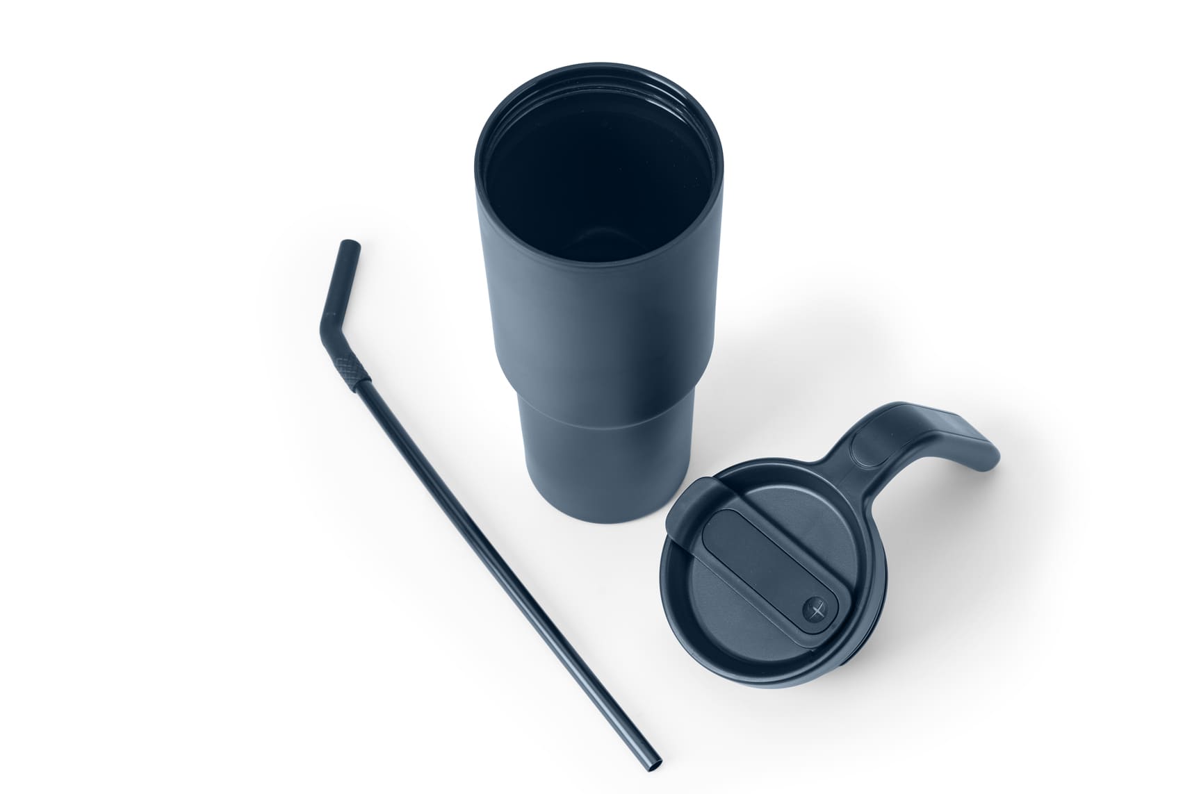 FORZA 360 - Hans Larsen Recycled Stainless Steel/PP Tumbler with 360 Branding - Navy Blue - Mugs & Cups - Eco-Friendly Corporate Gifts Dubai